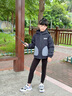 Skechers斯凱奇秋冬新款兒童梭織裥棉連帽外套男女童休閑保暖外套L425K078 碳黑/0018 130 曬單實(shí)拍圖