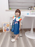 mlgt kids童裝女童連衣裙夏季薄款無(wú)袖牛仔裙2025新款寶寶彩虹卡通領(lǐng) 牛仔藍(lán) 90cm 曬單實(shí)拍圖