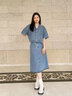 Marisfrolg【海洋牛仔系列】瑪絲菲爾年夏季新款?yuàn)A克短外套 藍(lán)色 M 曬單實(shí)拍圖