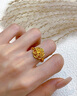中國黃金牡丹花黃金戒指女?huà)寢尶钭憬痖]口戒母親節禮物送媽媽婆婆長(cháng)輩生日 足金牡丹花戒指-13【京速達】 曬單實(shí)拍圖