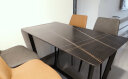 苏迪歌 意式轻奢岩板餐桌椅组合现代简约长方形家用大小户型吃饭桌子 劳伦黑金哑光岩板 1.3米餐桌+4椅 实拍图