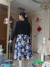 啄木鳥(niǎo)交叉v領(lǐng)打底衫女薄款春秋莫代爾上衣亮絲長(cháng)袖t恤內搭西裝小衫洋氣 黑色 L 曬單實(shí)拍圖
