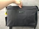 羅梅達爾（Rommedal）斜挎單肩包男輕便帆布包休閑商務(wù)手提包橫款簡(jiǎn)約單肩斜挎包男包 黑色32*23*6 曬單實(shí)拍圖