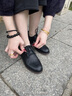 紅蜻蜓女鞋小皮鞋真皮頭層牛皮秋冬加絨軟底英倫風(fēng)平底單鞋通勤工作鞋 黑色WLB142681 37 曬單實(shí)拍圖