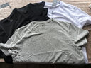 七匹狼短袖T恤男士純棉夏季薄款寬松春秋打底夏天圓領(lǐng)白色體恤衫 圓領(lǐng)3件裝【白色+黑色+灰色】 XL (推薦體重130-150斤) 曬單實(shí)拍圖