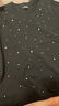 COCOBELLA[璀璨星河]手工燙鉆短袖T恤女寬松舒適棉感上衣TS3010 星空黑 XL 曬單實(shí)拍圖