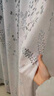 帛莉法式奶油風(fēng)紗簾透光不透人窗簾窗紗藍色夏季防曬隔熱飄窗陽(yáng)臺遮陽(yáng) 鏡面紗-夏如生花白 1片 寬1.5 高2.0米 掛鉤款 曬單實(shí)拍圖