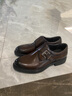 VOLO犀牛男鞋搭扣孟克鞋商務(wù)正裝皮鞋英倫風(fēng)德比鞋紳士透氣休閑皮鞋男 棕色 【小牛皮】 42 曬單實(shí)拍圖