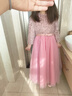apfelbaum女童公主裙女孩生日禮服裙主持人鋼琴兒童走秀花童晚禮服長袖加絨 豆沙色長款 150cm 曬單實拍圖