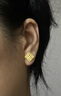 中鑫珠寶黃金耳釘女足金999.9幾何方形耳環(huán)仿鉆工藝時(shí)尚金耳釘金首飾 3.83g 曬單實(shí)拍圖