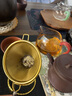 必發(fā)（bifa）304不銹鋼雙層茶漏過(guò)濾網(wǎng)公道杯泡茶過(guò)濾器茶隔茶濾功夫茶具配件 雙層斗笠茶漏-金色（帶底座） 曬單實(shí)拍圖