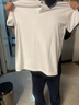中小學(xué)生校服內搭短袖T恤夏季休閑高中生白色上衣polo衫高中班服 白色藏藍領(lǐng)白邊 170 曬單實(shí)拍圖