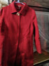 Missdaling2025秋冬中老年雙面呢羊毛大衣女中長(cháng)款羊毛絨外套高貴夫人媽媽裝 正酒紅 2XL （110-125斤） 曬單實(shí)拍圖