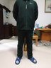 耐克（NIKE）冬季男士運動(dòng)套裝 跑步訓練時(shí)尚防風(fēng)衣立領(lǐng)夾克外套寬松速干長(cháng)褲 FB7500-010+直筒褲FB7491-010 XL/180 曬單實(shí)拍圖