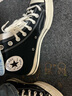 匡威（Converse） 1970s 男女鞋經(jīng)典日常高幫舒適百搭復(fù)古休閑帆布鞋 162050C CHUCK 70黑色 42.5 曬單實(shí)拍圖