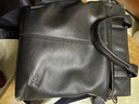 七匹狼男士豎款手提包商務(wù)立款公文包真皮手拎包簡(jiǎn)約純頭層牛皮男包軟皮 黑色豎款 曬單實(shí)拍圖