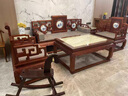 薇安卡 沙發(fā)墊【輕奢新中式】紅木沙發(fā)坐墊座墊實(shí)木椅子墊套罩羅漢床 南樓疏雨紅色 整套定制不退換 曬單實(shí)拍圖