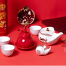 南山匠人鼠兆豐年 十二生肖-鼠  陶瓷茶壺新年禮品定制禮物采購茶壺套裝手工茶壺送禮陶瓷茶具禮盒 紅色[鼠兆豐年] 鼠兆豐年 曬單實(shí)拍圖
