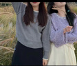 納琳雅Nalinya連衣裙女2025秋裝新款大碼胖mm紫色流蘇毛衣半身裙兩件套 兩件套裝 L (建議100-120斤) 曬單實拍圖