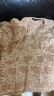 颜域蕾丝碎花连衣裙女2024新款夏装法式复古收腰显瘦短袖V领裙子 花色 XL/42 晒单实拍图