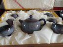 鈞旨禹州神垕高檔鈞瓷茶壺套裝一壺功夫茶具陶瓷茶壺養(yǎng)生泡茶禮盒裝 高升壺套裝(一壺六杯) 曬單實拍圖