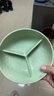 木子丘分格飯盒上班族食堂可微波爐帶飯成人打飯便當盒餐盒三格分隔餐盤(pán) 帶蓋-奶綠（英文字母） 1層 900ml 異形三格陶瓷碗 曬單實(shí)拍圖