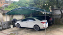 Camasi工業(yè)帳篷遮陽(yáng)棚大排檔停車(chē)篷戶(hù)外流動(dòng)擺酒席雨棚帳篷婚慶雨棚帳篷 5*6加厚支架+加厚油布 曬單實(shí)拍圖