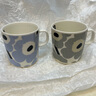 marimekko【Unikko游霓可印花】早秋馬克杯400ml居家餐瓷 白色，淺灰色，沙，深藍色 曬單實(shí)拍圖