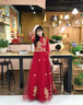 塞德勒敬酒服新娘2025秋季長(cháng)袖新中式結婚遮肚子晚禮服女 酒紅色長(cháng)款 XL 曬單實(shí)拍圖