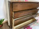 沃木 全實(shí)木斗柜間廳柜新中式儲物柜臥室落地間廳柜通板直拼紅橡木 寬四斗柜新款【FS-401新】 曬單實(shí)拍圖