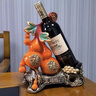 新中式葫蘆五福臨門(mén)紅酒酒架擺件客廳玄關(guān)酒柜裝飾品喬遷搬家禮物 福祿酒架擺件（不含酒瓶）-橙色 曬單實(shí)拍圖