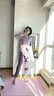 范斯蒂克 瑜伽服女寬松長(cháng)袖普拉提訓練套裝透氣健身服速干跑步運動(dòng)套裝 淺紫兩件套 TC27956 M (建議95-105斤) 曬單實(shí)拍圖