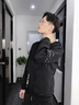 DIOULIFE夾克男春季男裝外套衣服潮流加絨男士棒球服休閑男生秋冬款?yuàn)A克男 黑色 XL 曬單實(shí)拍圖