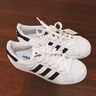 adidas男大童SUPERSTAR經(jīng)典貝殼頭板鞋小白鞋兒童阿迪達斯三葉草 白/一號黑/金 36 (220mm) 曬單實拍圖