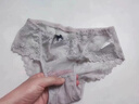 莫代爾蕾絲內(nèi)褲女純棉襠鏤空性感女生夏季無痕中低腰歐美系三角褲頭 白色 4963 M (80-110) 曬單實(shí)拍圖