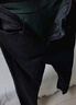 獨束大碼女裝休閑百搭直筒抓絨牛仔褲女冬裝新品微胖mm高腰顯瘦長(cháng)褲 牛仔黑 2XL 曬單實(shí)拍圖