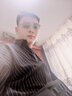gxmy韓版休閑條紋短袖t恤男士套裝夏季帥氣百搭衣服男裝三件 套潮 黑色條紋+九分褲+黑T 3XL【150-180斤】 曬單實拍圖
