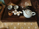 寧不凡 竹茶盤(pán)干泡盤(pán)盛水茶臺家用簡(jiǎn)約茶具胡桃色大中小號 茶味小號盛水 曬單實(shí)拍圖