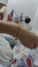 周六福黃金手鐲女滿天星生日禮物計價AA102805 約17.74g  曬單實拍圖