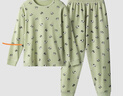 蕉內(nèi)520H動(dòng)物主題超級(jí)市場兒童家居服男女童棉感睡衣大童寶寶春秋季 沼綠-熊貓 130 曬單實(shí)拍圖