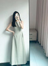 GARNUO黑色連衣裙子女夏季2025新款赫本風(fēng)高級感無(wú)袖背心收腰禮服裙長(cháng)裙 綠色【無(wú)袖長(cháng)款】 S 【80-100斤】 曬單實(shí)拍圖