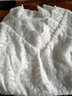 網(wǎng)紗拼接蕾絲打底衫女時(shí)髦洋氣內搭小衫秋冬百搭加厚加絨保暖上衣 白色【薄款+蕾絲】現貨 XL 建議：110-120斤 曬單實(shí)拍圖