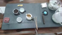 毓器整塊天然烏金石茶盤(pán)套裝家用會(huì )客全自動(dòng)一體茶臺整套石頭托盤(pán)茶海 玻璃(拾心) 80*40cm 曬單實(shí)拍圖