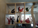 睿诺现代家居装饰品摆件创意陶瓷工艺品客厅酒柜电视柜摆设三口鹿礼物 拥抱情侣一对 实拍图