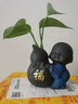宇軒 紫砂創(chuàng  )意小花器五福小童小和尚水培花插花瓶盆客廳茶寵擺件 五福小童之福（蘭衣）花器 曬單實(shí)拍圖