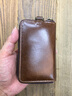 皮六叔（pi uncle）真皮鑰匙包男純手工牛皮零錢(qián)包卡包二合一掛腰汽車(chē)鎖匙扣門(mén)禁通用 棕色 曬單實(shí)拍圖