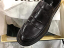 VOLO犀牛男鞋商务休闲皮鞋男士软皮软底舒适正装皮鞋 黑色套脚 38  实拍图
