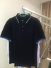 雅戈爾（YOUNGOR）短袖POLO衫男翻領(lǐng)胸前繡花絲光棉純棉面料手感柔軟素色POLO衫 深藍 XL 曬單實(shí)拍圖