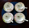 嘉兰 咖啡杯碟套装 欧式茶具英式下午茶杯骨瓷杯碟咖啡杯奶杯果汁杯 丽日红单金版 实拍图