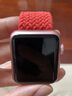 達梭適用蘋(píng)果手表帶iwatch10/9尼龍彈力編織帶Apple watch3/4/5/6/se/7/8男女款單圈ultra表帶 新款-亮光橙色 40/41/42表盤(pán)S碼-腕圍130-140mm 曬單實(shí)拍圖